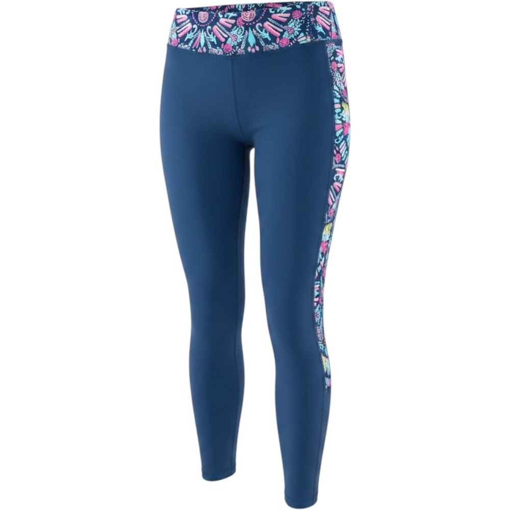 Lilly Pulitzer Leggings Women XS Blue Floral Luxletic Crop Boho Summer weekender